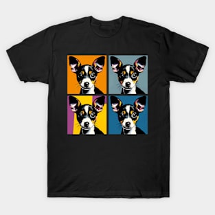 Pop Retro Rat Terrier Art - Cute Puppy T-Shirt